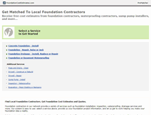Tablet Screenshot of foundationcostestimates.com